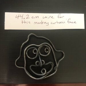 Wire Art Monkey Face - Black